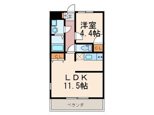 ＭＤＩカーサラヴァンダ黒崎の物件間取画像